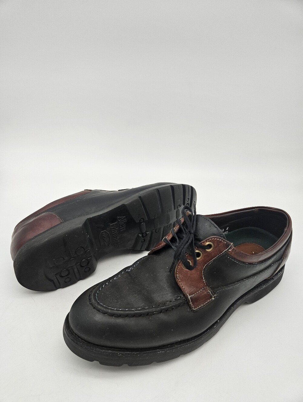 VTG Allen Edmonds Lifestyles Boat Shoes Brown  Leather  Men 10.5 B Made in USA